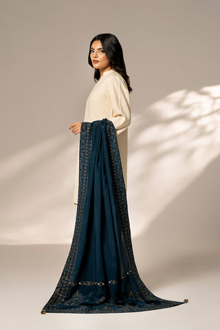 1 Piece Resham Cotton Embroidered Shawls (FH0017)