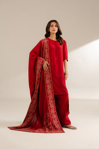 1 Piece Resham Cotton Embroidered Shawls (FH0018)