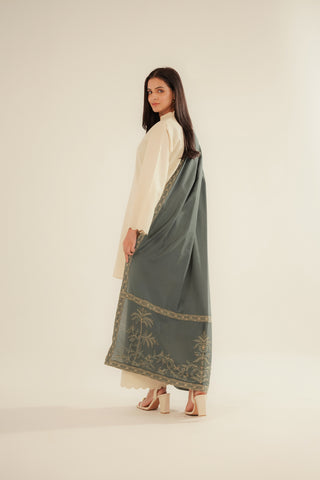 1 Piece Cotton Silk Embroidered Shawls (FH0019)