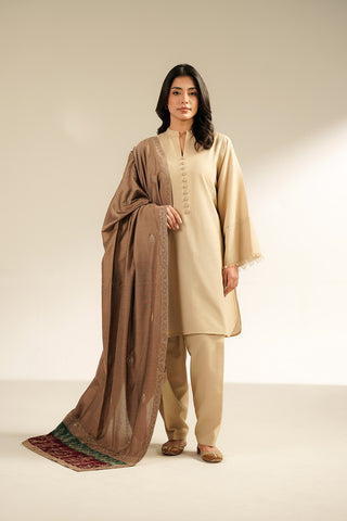 1 Piece Cotton Silk Embroidered Shawls (FH0023)