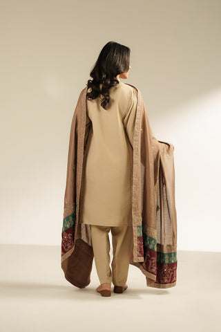 1 Piece Cotton Silk Embroidered Shawls (FH0023)