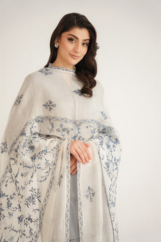 1 Piece Khaddi Net Embroidered Shawl (FH0025)