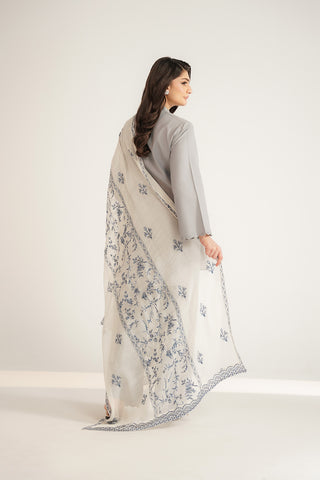 1 Piece Khaddi Net Embroidered Shawl (FH0025)