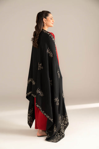 1 Piece Resham Cotton Embroidered Shawl (FH0026)