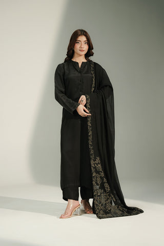 1 Piece Khaddi Net Embroidered Shawl (FH0036)
