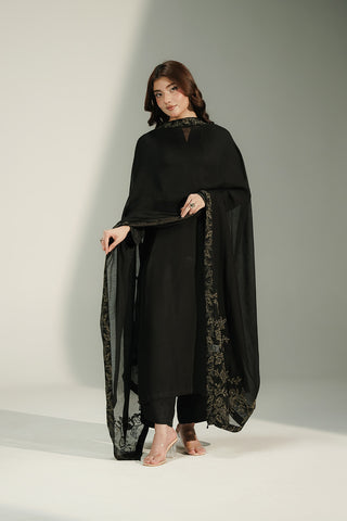 1 Piece Khaddi Net Embroidered Shawl (FH0036)