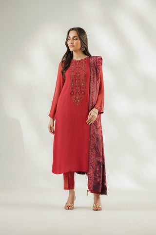 1 Piece Printed Raw Silk Printed Shawl (FH0038)