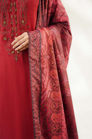 1 Piece Printed Raw Silk Printed Shawl (FH0038)