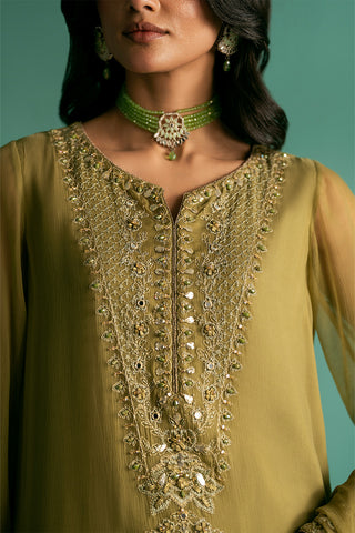 3 Piece Chiffon Embroidered Suit (FL0015)