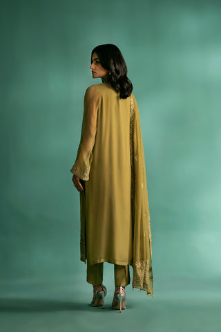 3 Piece Chiffon Embroidered Suit (FL0015)