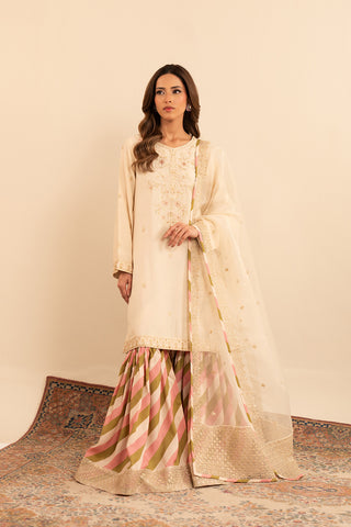 3 Piece  Silk Embroidered (FL0019)