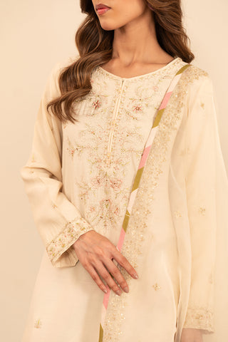 3 Piece  Silk Embroidered (FL0019)