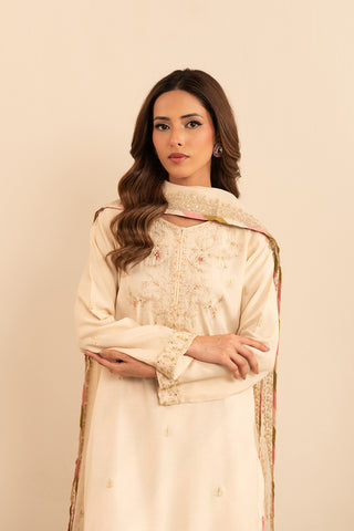 3 Piece  Silk Embroidered (FL0019)