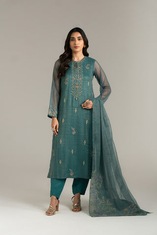 3 Piece Net Embroidered (FL0020)