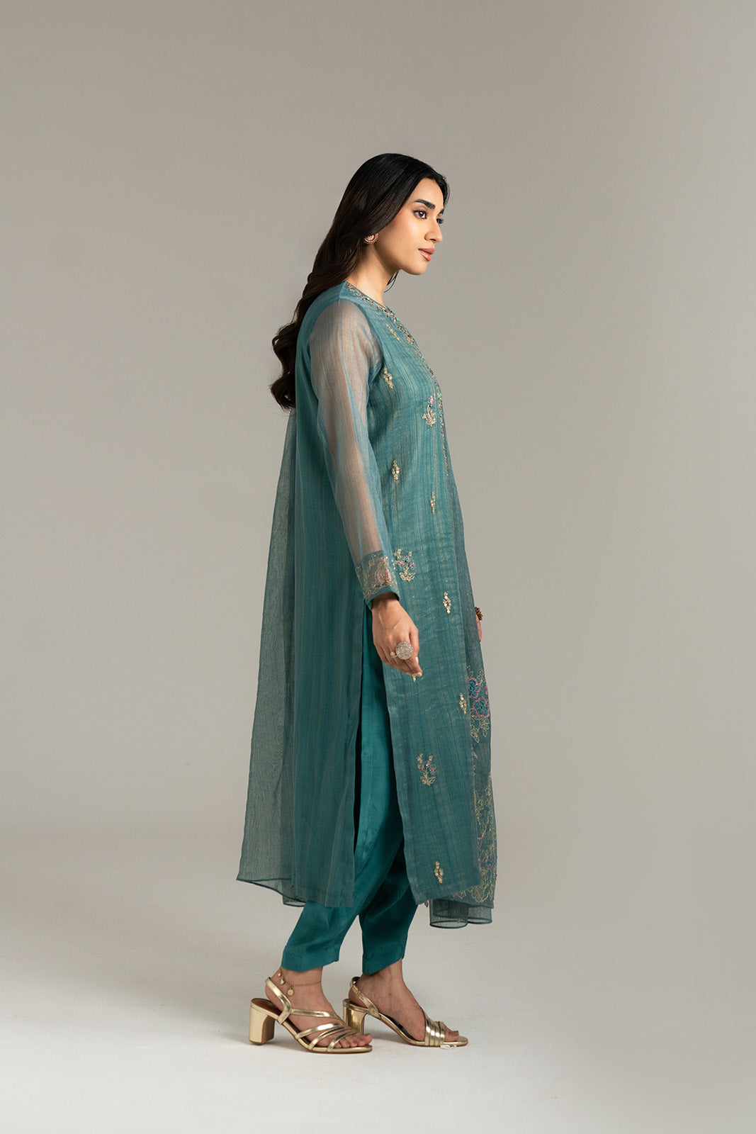 3 Piece Net Embroidered (FL0020)