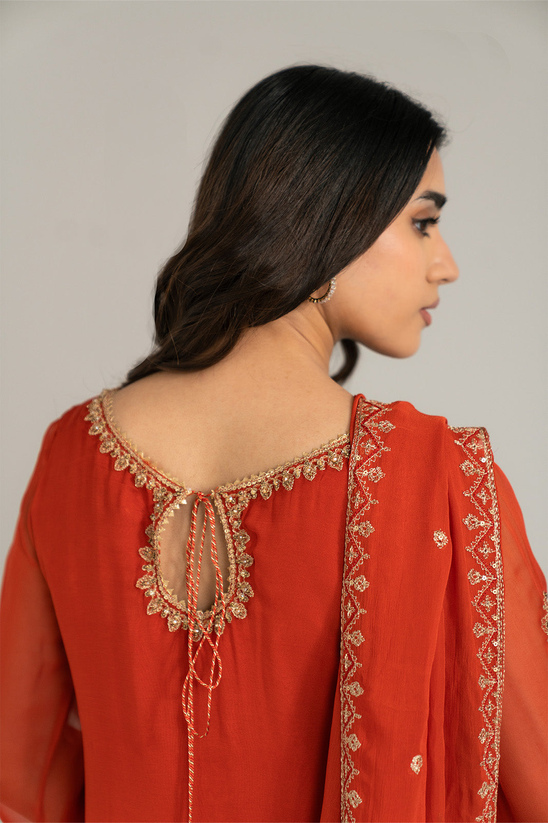 3 Piece Chiffon Embroidered Suit (FL0023)