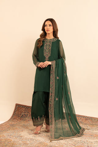 3 Piece Chiffon Embroidered (FL0025)
