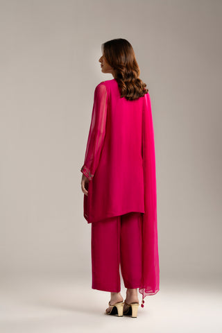 3 Piece Chiffon Embroidered Suit (FL0039)