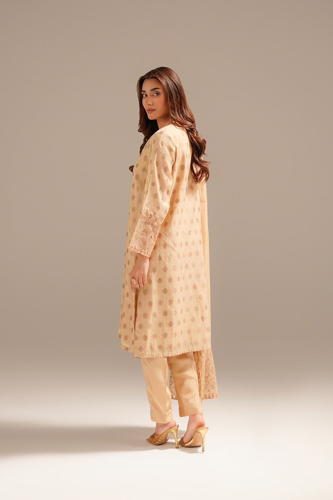 3 Piece Masoori Jacquard Embroidered (FL0058)