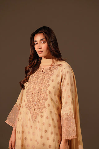 3 Piece Masoori Jacquard Embroidered (FL0058)