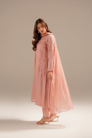 3 Piece Khadi Net Embroidered (FL0057)