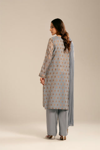 3 Piece Masoori Jacquard Embroidered (FL0062)
