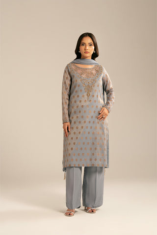 3 Piece Masoori Jacquard Embroidered (FL0062)