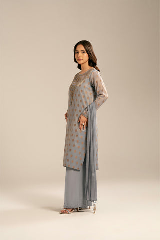3 Piece Masoori Jacquard Embroidered (FL0062)