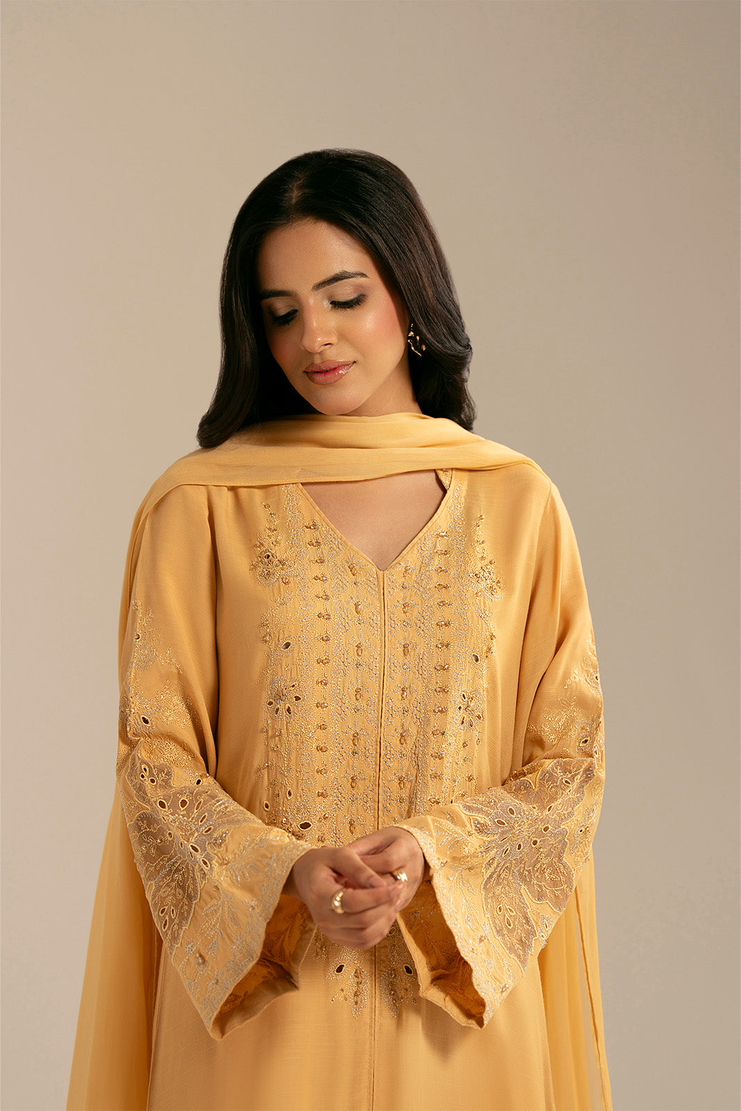 3 Piece Raw Silk Embroidered (FL0064)