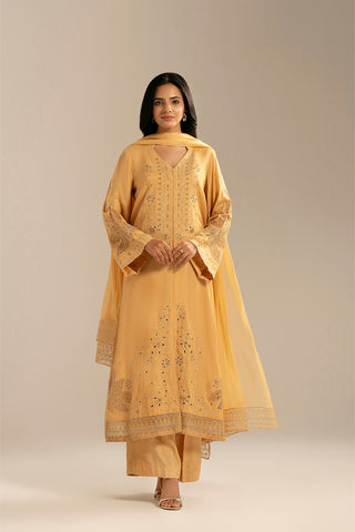 3 Piece Raw Silk Embroidered (FL0064)