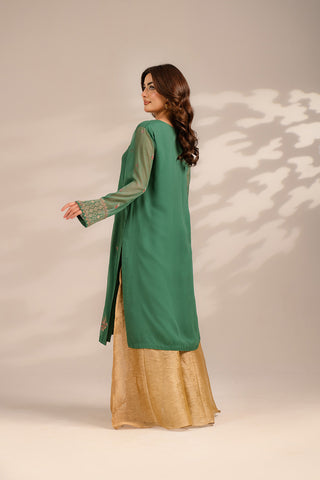 1 Piece Chiffon Embroidered Shirts (FL0069)