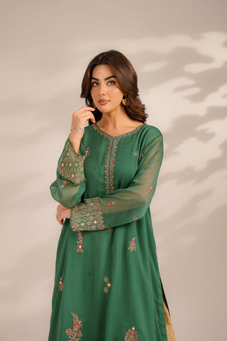 1 Piece Chiffon Embroidered Shirts (FL0069)