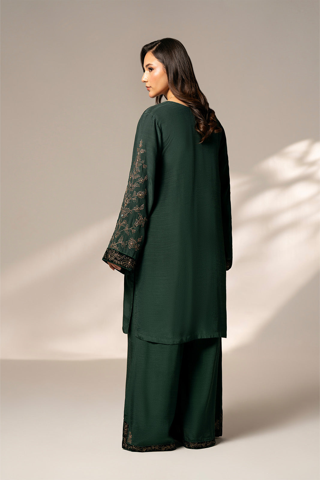 2 Piece Raw Silk Embroidered (FL0071)