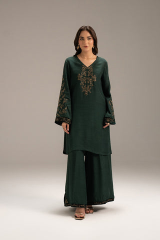 2 Piece Raw Silk Embroidered (FL0071)