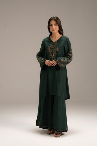 2 Piece Raw Silk Embroidered (FL0071)