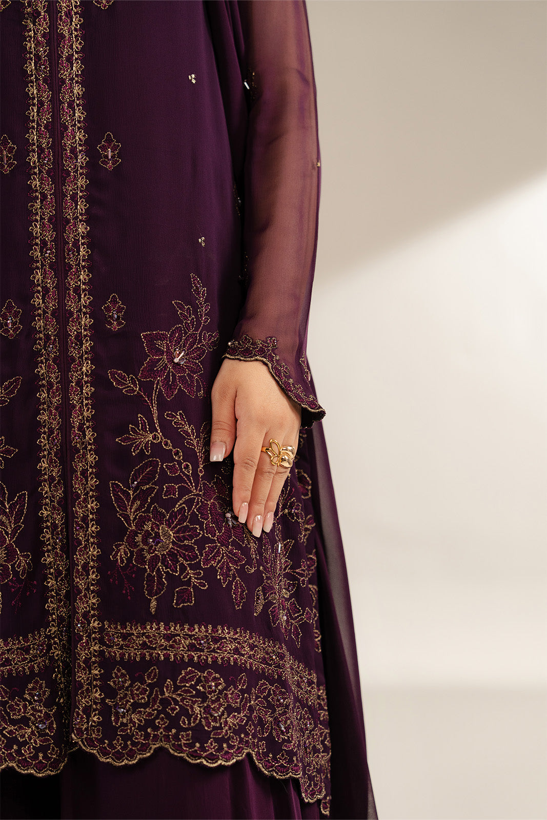 3 Piece Chiffon Embroidered (FL0072)
