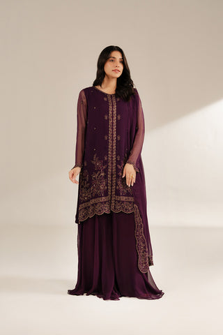 3 Piece Chiffon Embroidered (FL0072)