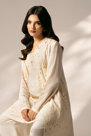 2 Piece Raw Silk Embroidered Suit (FL0074)