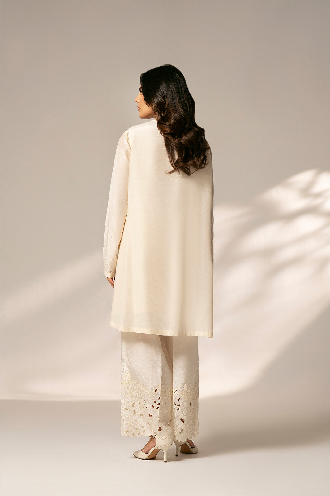 2 Piece Raw Silk Embroidered Suit (FL0074)