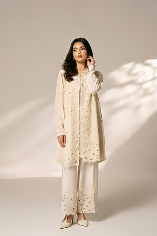 2 Piece Raw Silk Embroidered Suit (FL0074)