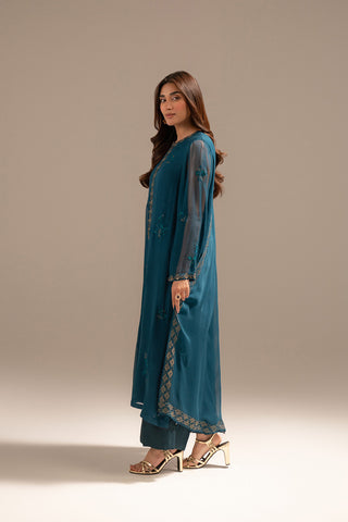 3 Piece Chiffon Embroidered Suit (FL0075)