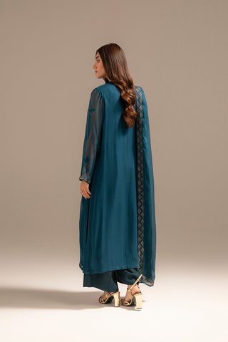 3 Piece Chiffon Embroidered Suit (FL0075)