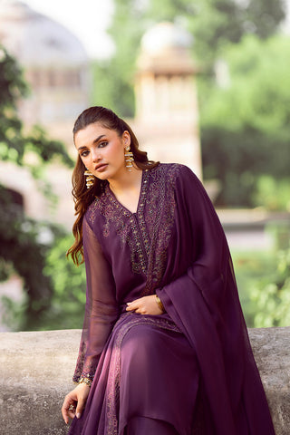 3 Piece Chiffon Embroidered Suit (FL0077)