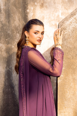 3 Piece Chiffon Embroidered Suit (FL0077)