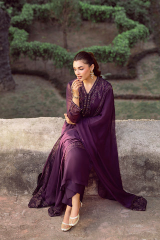 3 Piece Chiffon Embroidered Suit (FL0077)