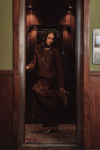 3 Piece Chiffon Embroidered Suit (FL0078)