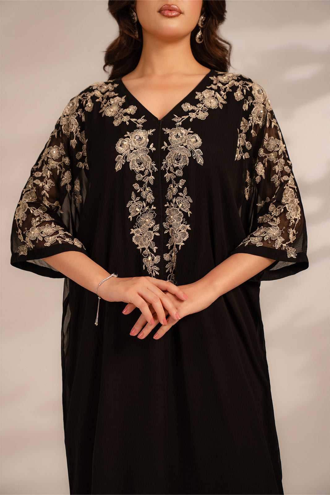 1 Piece Chiffon Embroidered (FL0081)