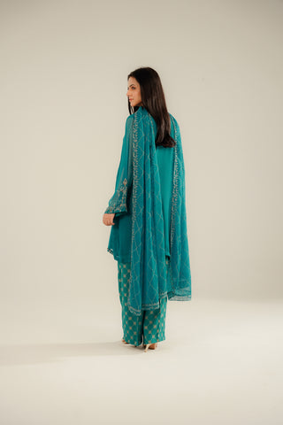 3 Piece Chiffon Embroidered Suit (FL0086)