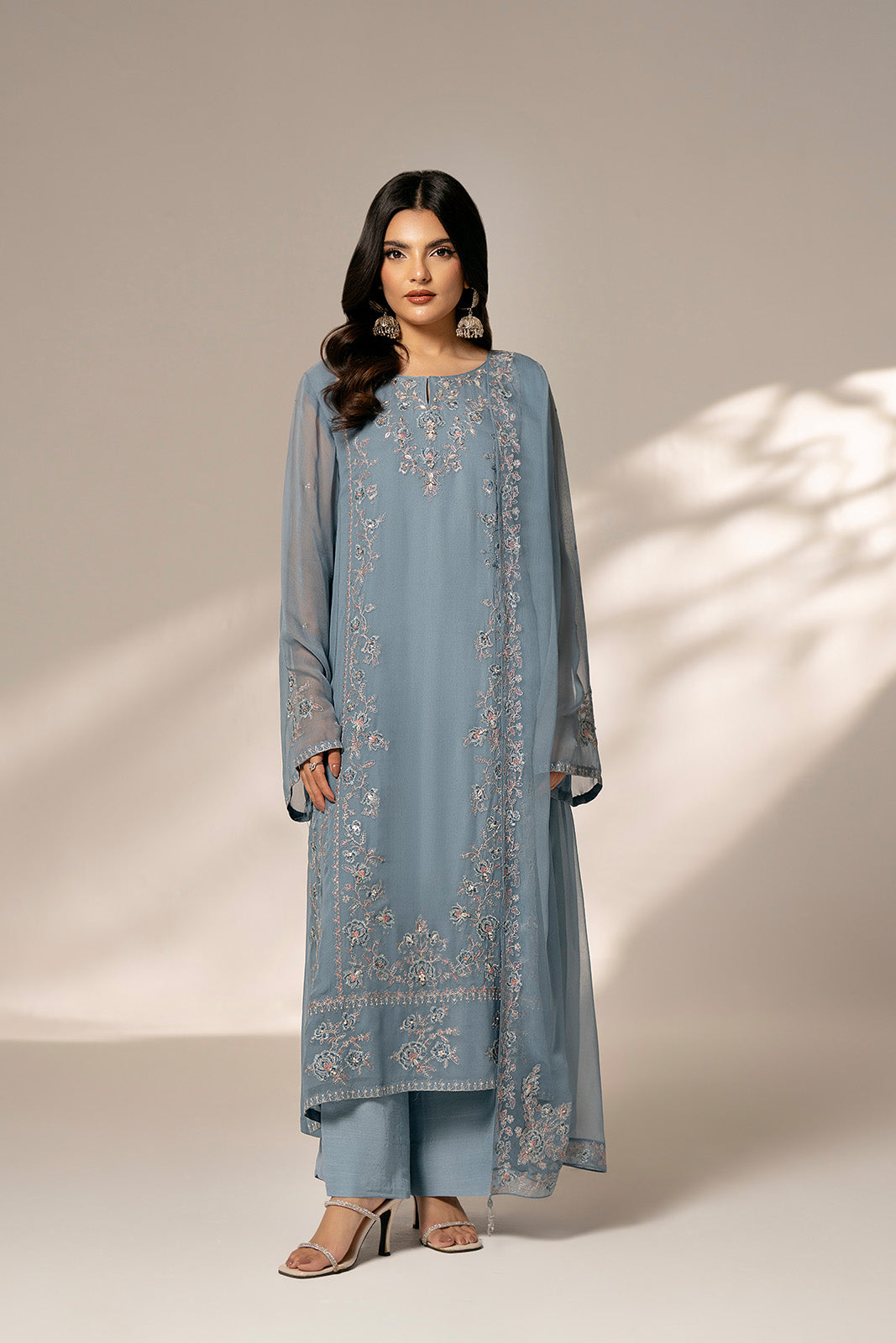 3 Piece Chiffon Embroidered (FL0087)