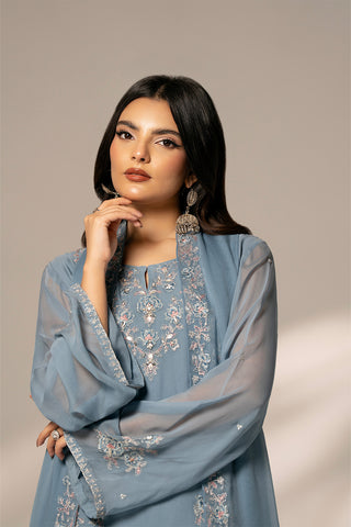 3 Piece Chiffon Embroidered (FL0087)